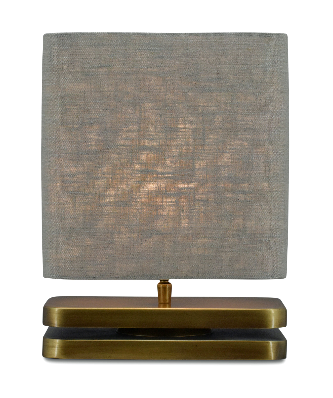 Tafellamp Pizzo small brons + kap Linnen naturel