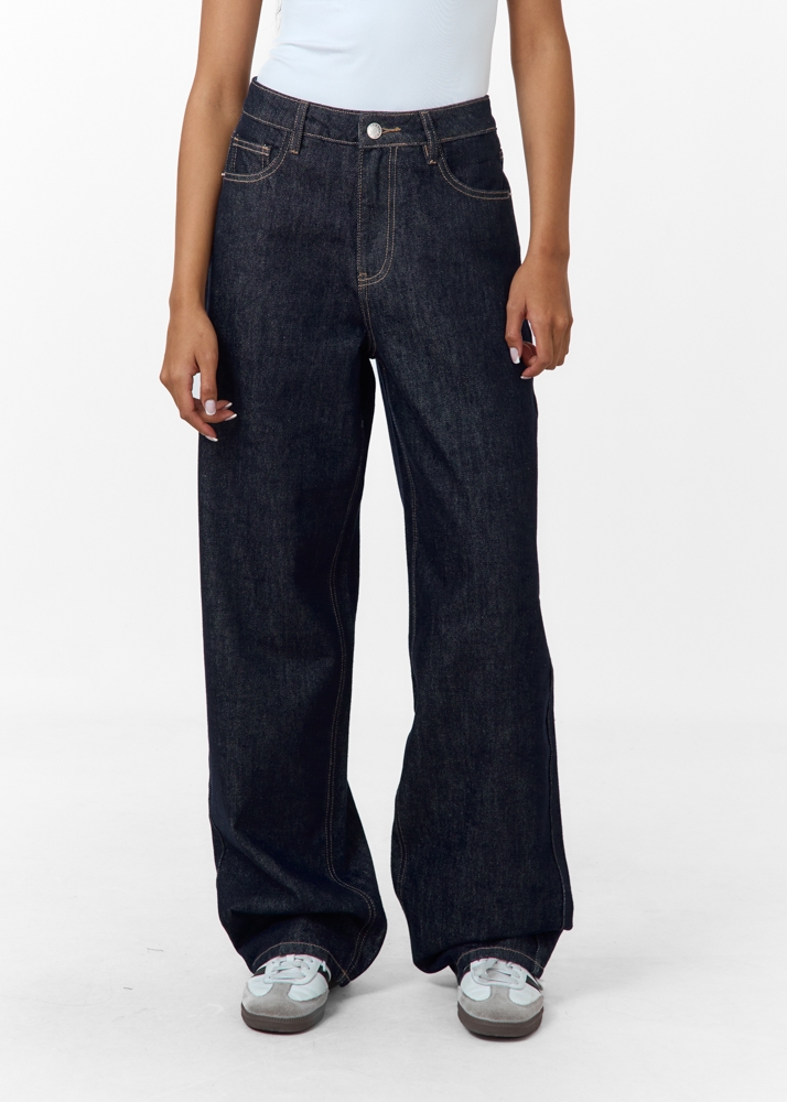 Loose fit jeans marine blauw