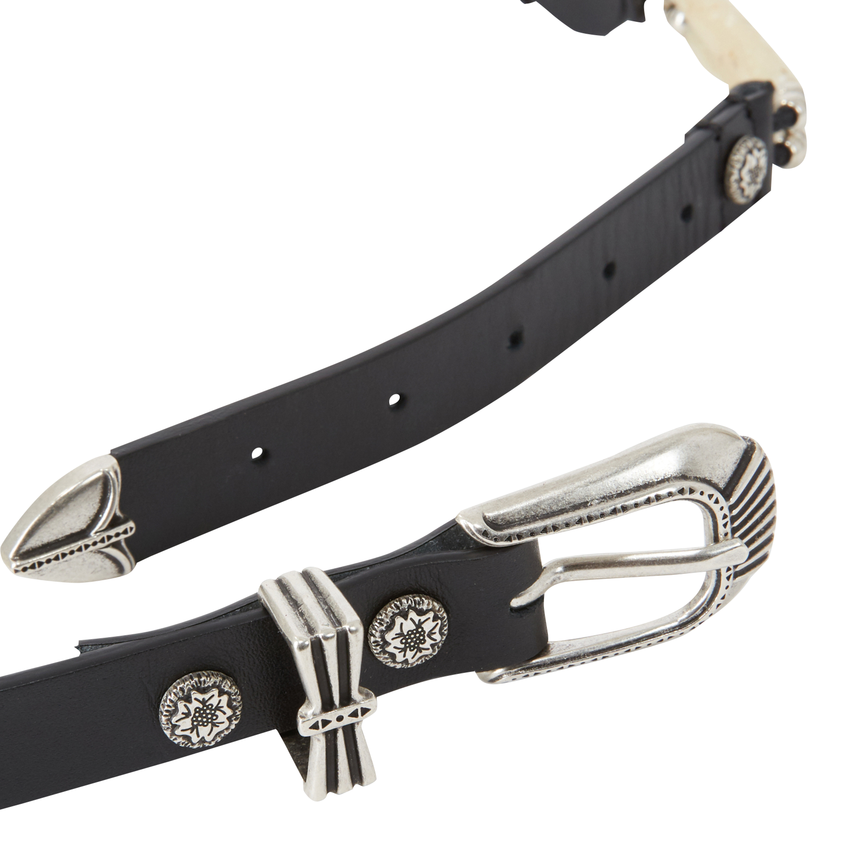 Ceinture fine en cuir| Multicolore