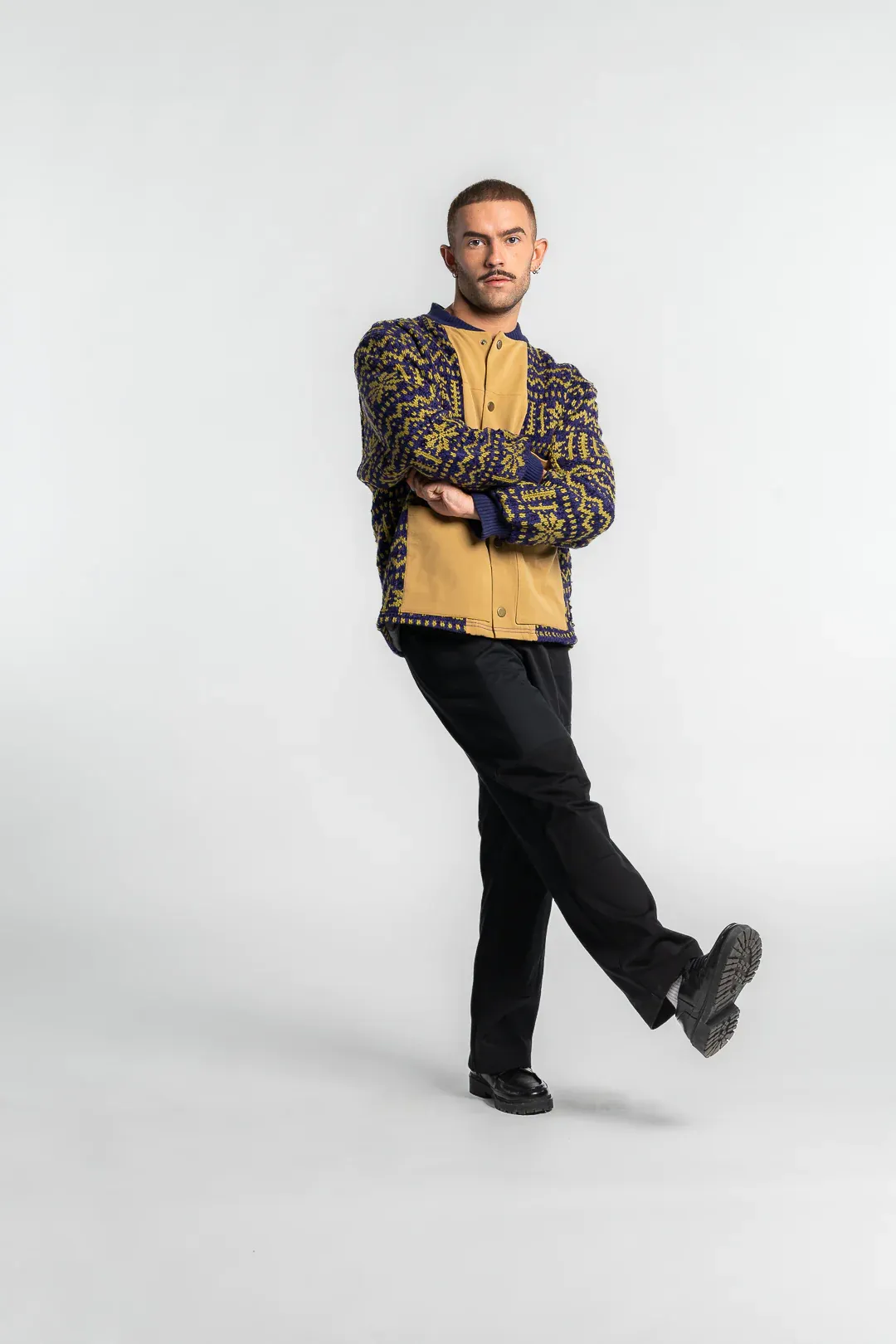 Veste d'hiver Color Block Losanje