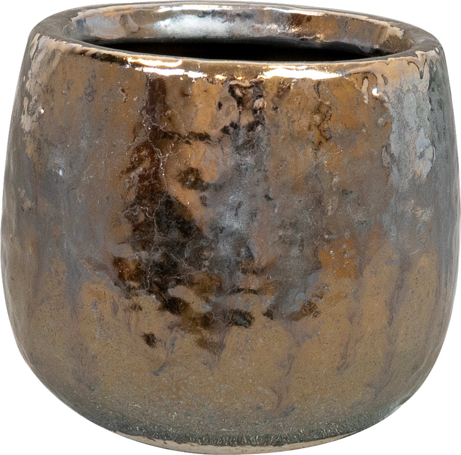 TS bloempot Yvette goud D 9 H 7 cm
