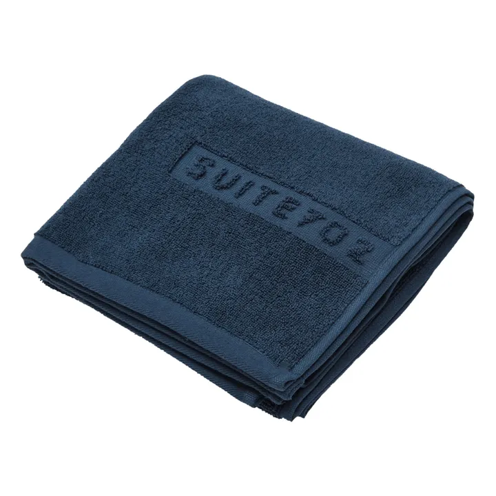 Suite 702 Serviette de toilette en coton bio | Bleu marine