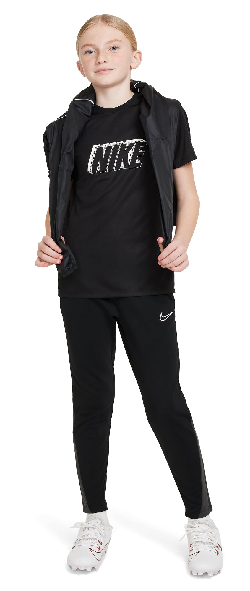 Dri-FIT Academy23 SS Football Top Junior 010/Black/Black/Black/White
