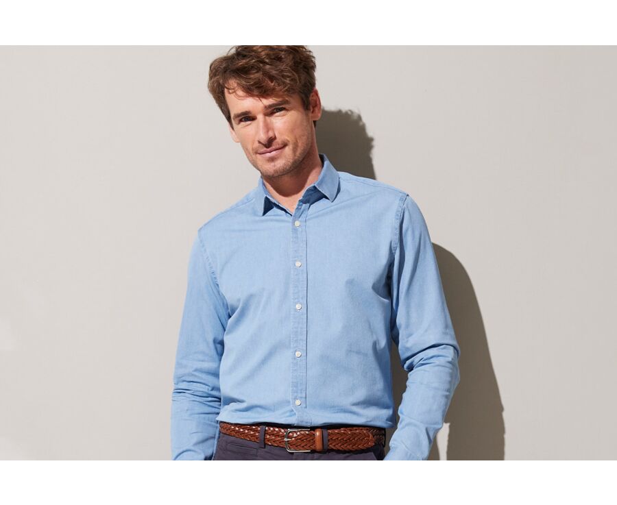 Chemise jean denim Indigo Clair - JACQUEMIN