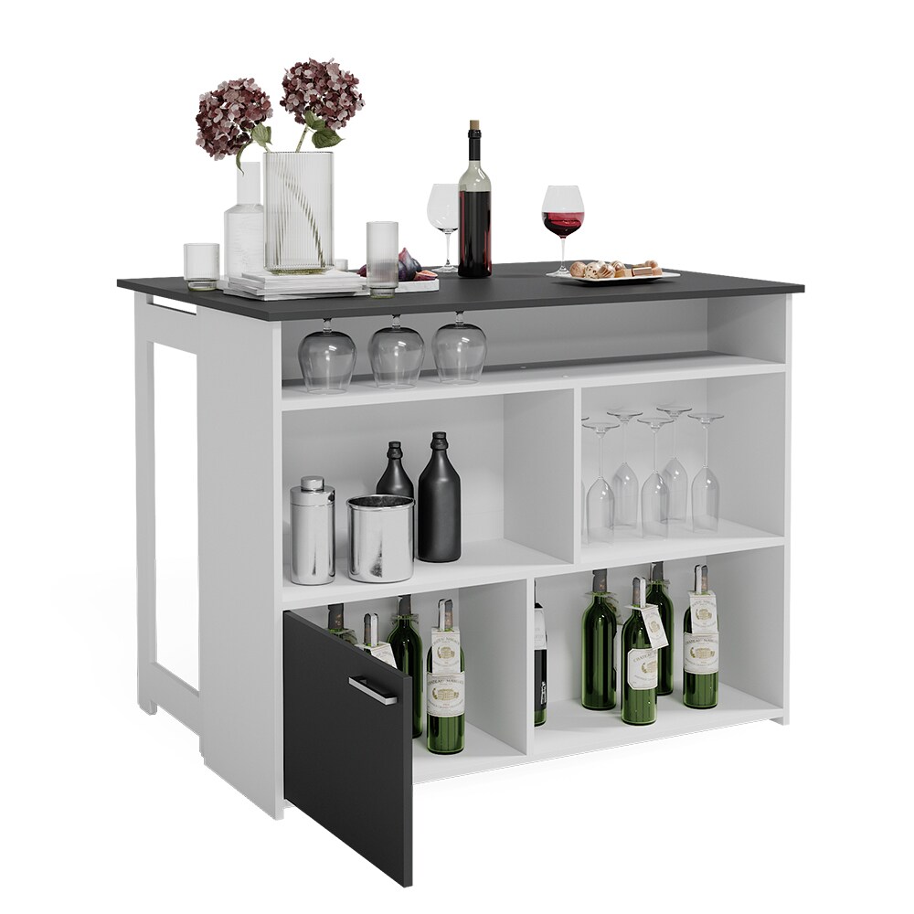 Vicco Bartisch Dominic Weiß Anthrazit 116 x 37 cm Esszimmer Küche offene Fächer Tür