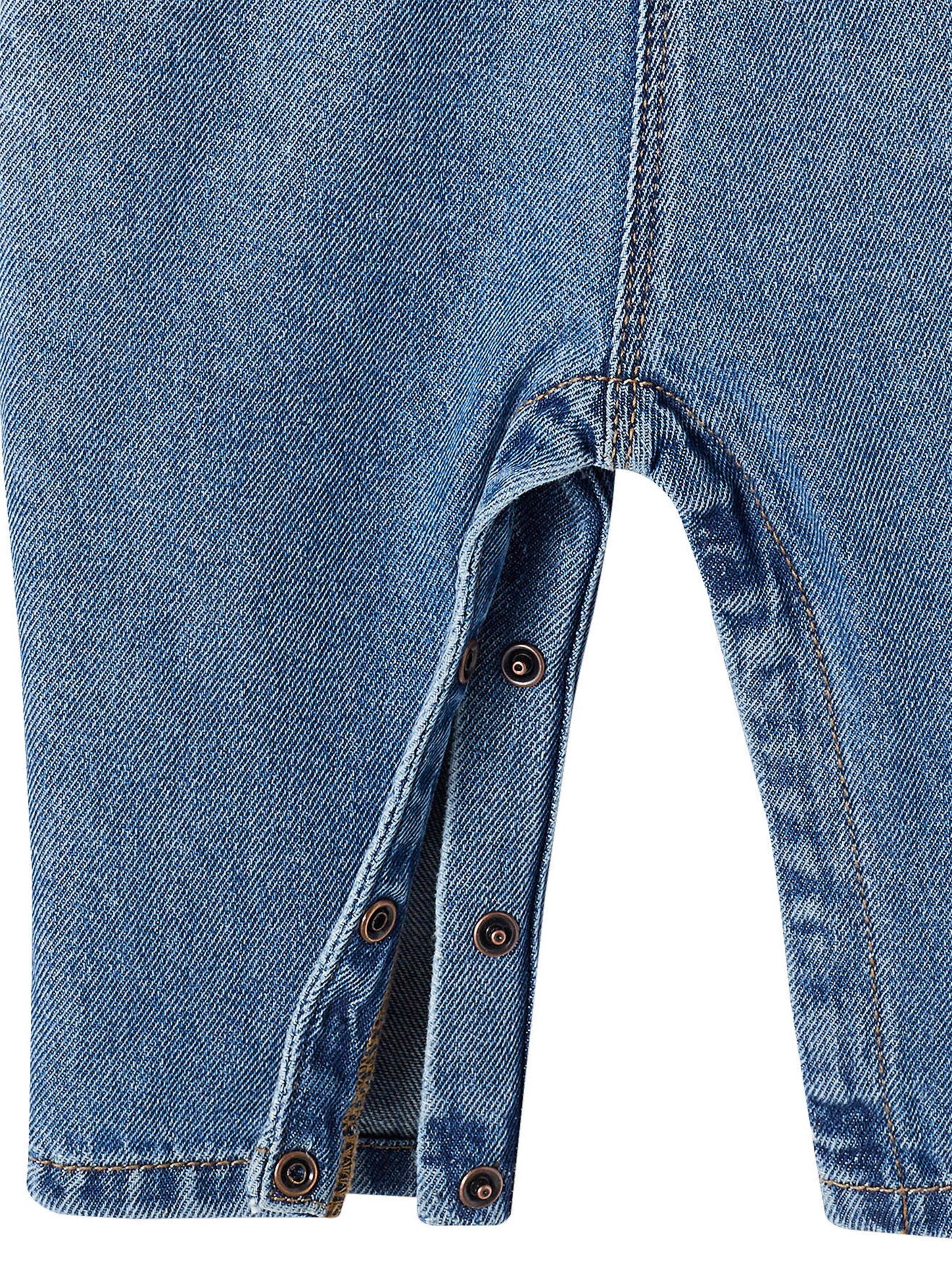 Vertbaudet Jungen Baby Jeans-Latzhose blue stone