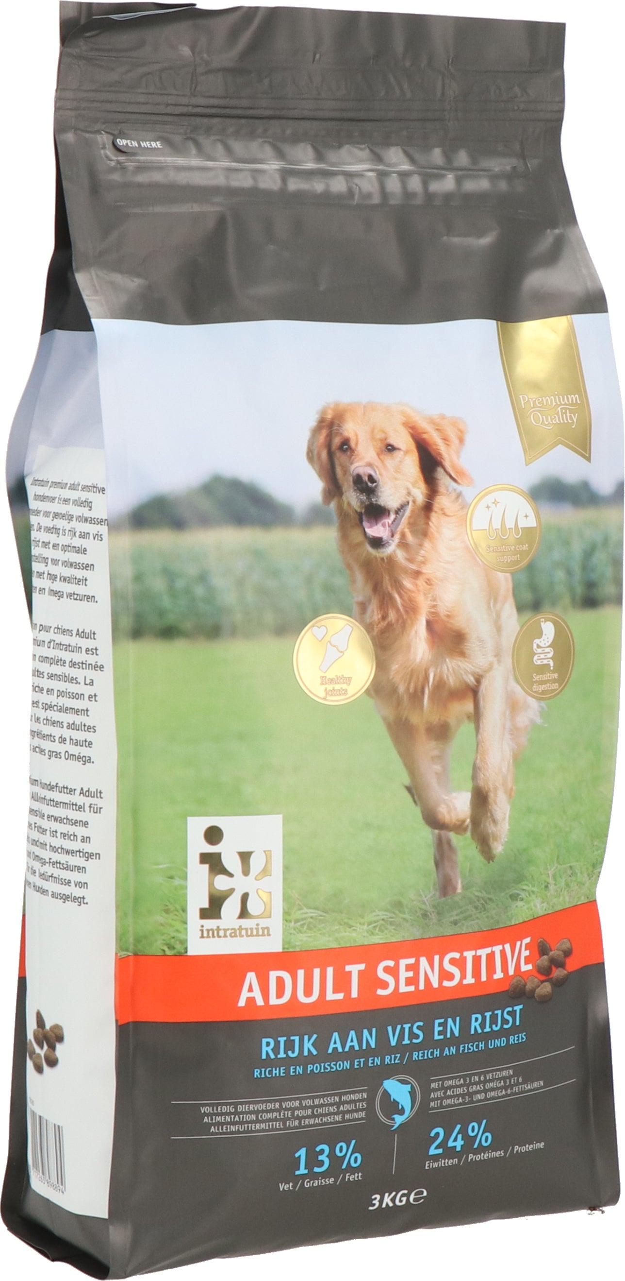 Intratuin Premium hondenvoeding adult sensitive vis 3 kg