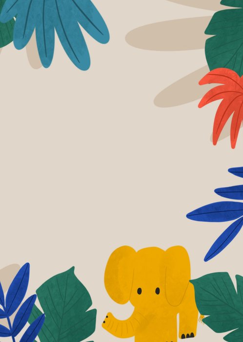 Greetz | Geboortekaart | jungle | olifant