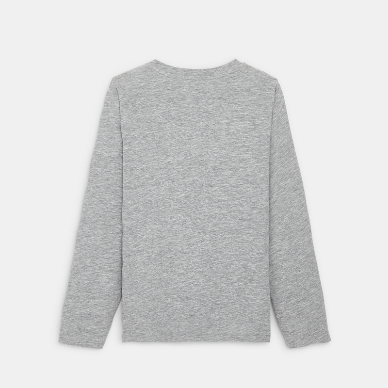 T-shirt uni en coton gris garçon