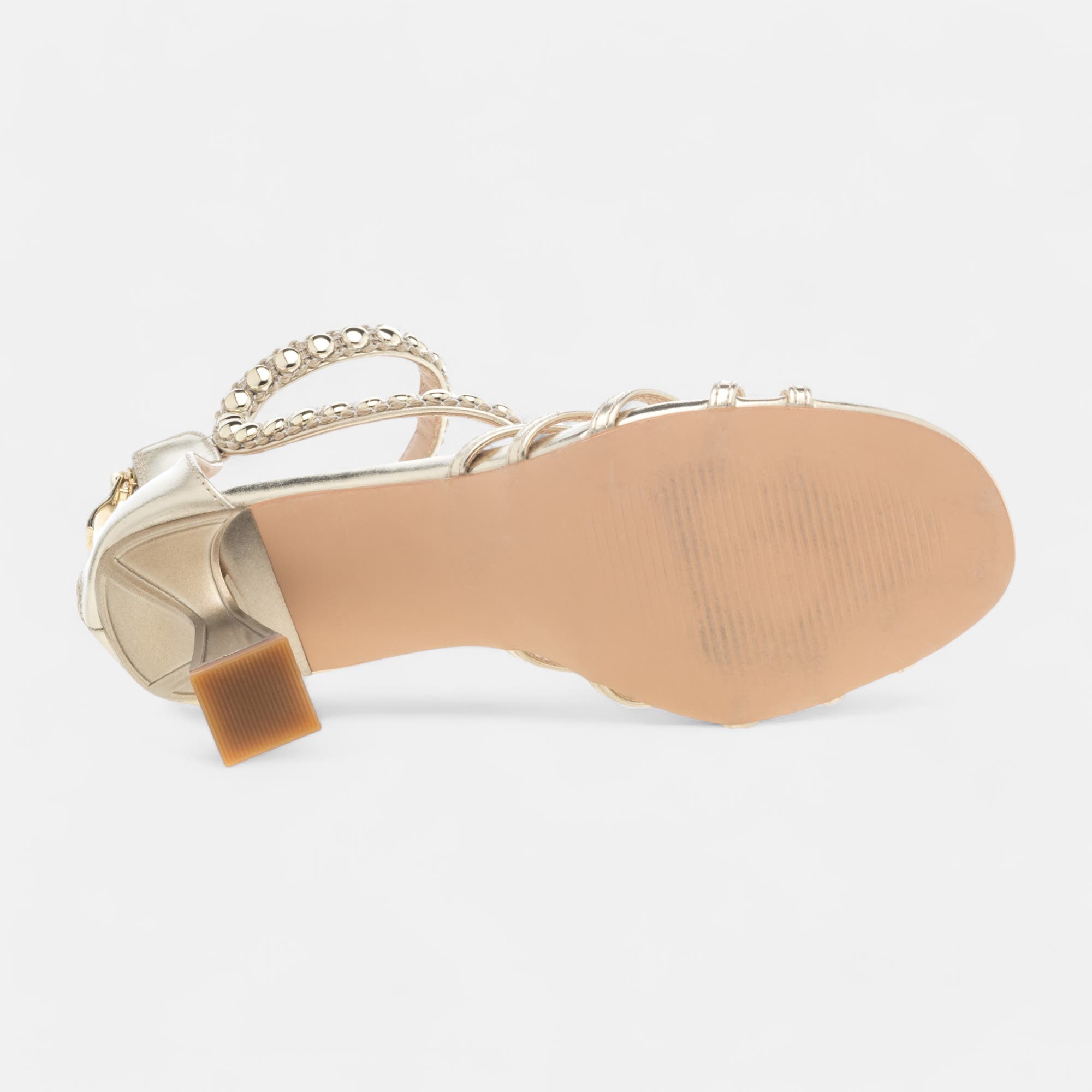 Nu-pieds à talon Femme or