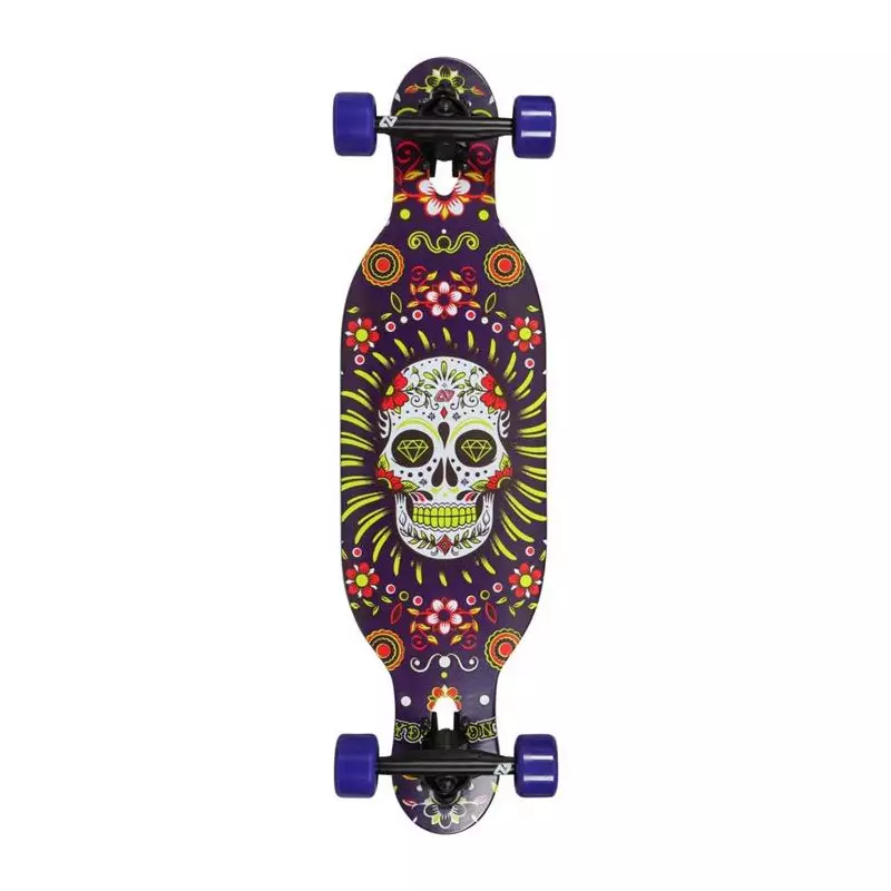 Skate longboard junior HYDROPONIC DT Mexican Skull Purple 31.5