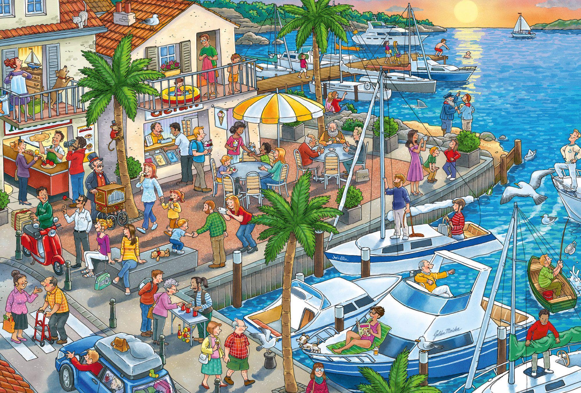Wo ist das kleine Segelboot? (Puzzle)