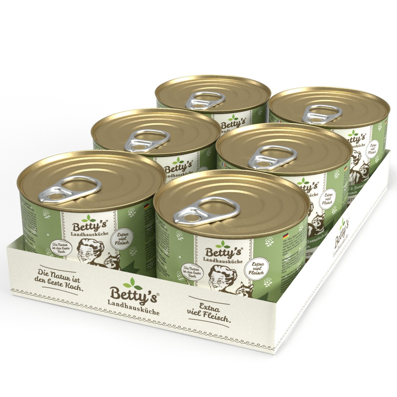 Betty's Landhausküche Huhn mit Kalb & Borretschöl 6x200 g
