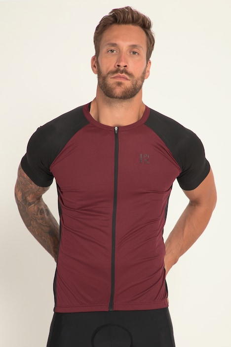 JAY-PI Rad-Trikotjacke, Bikewear, Rundhals, Halbarm, hinten Saumtaschen