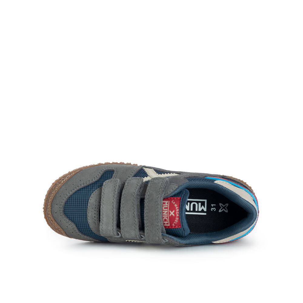 Tênis Munich Mini Goal Vco 8128574 Cinza