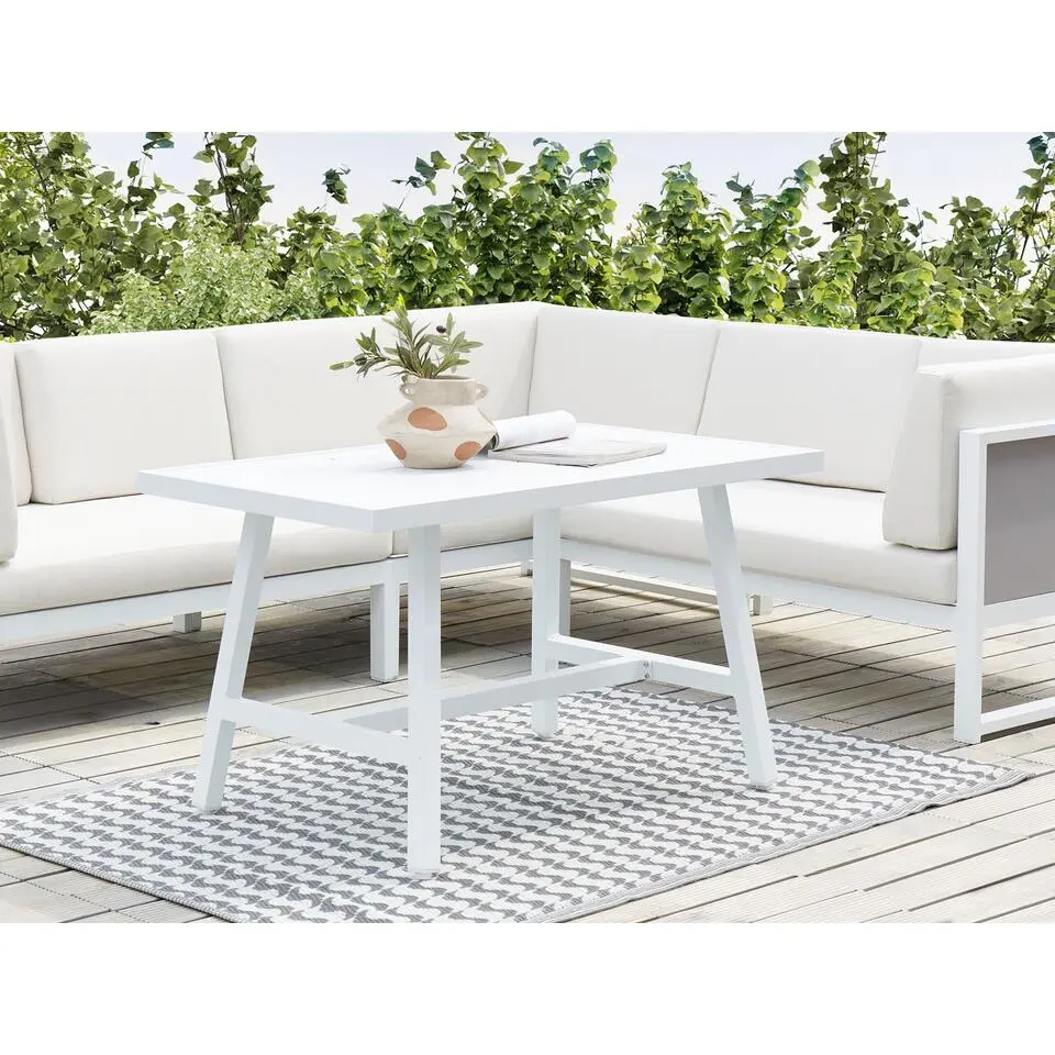 FRATTE - Tuintafel - Wit - Aluminium