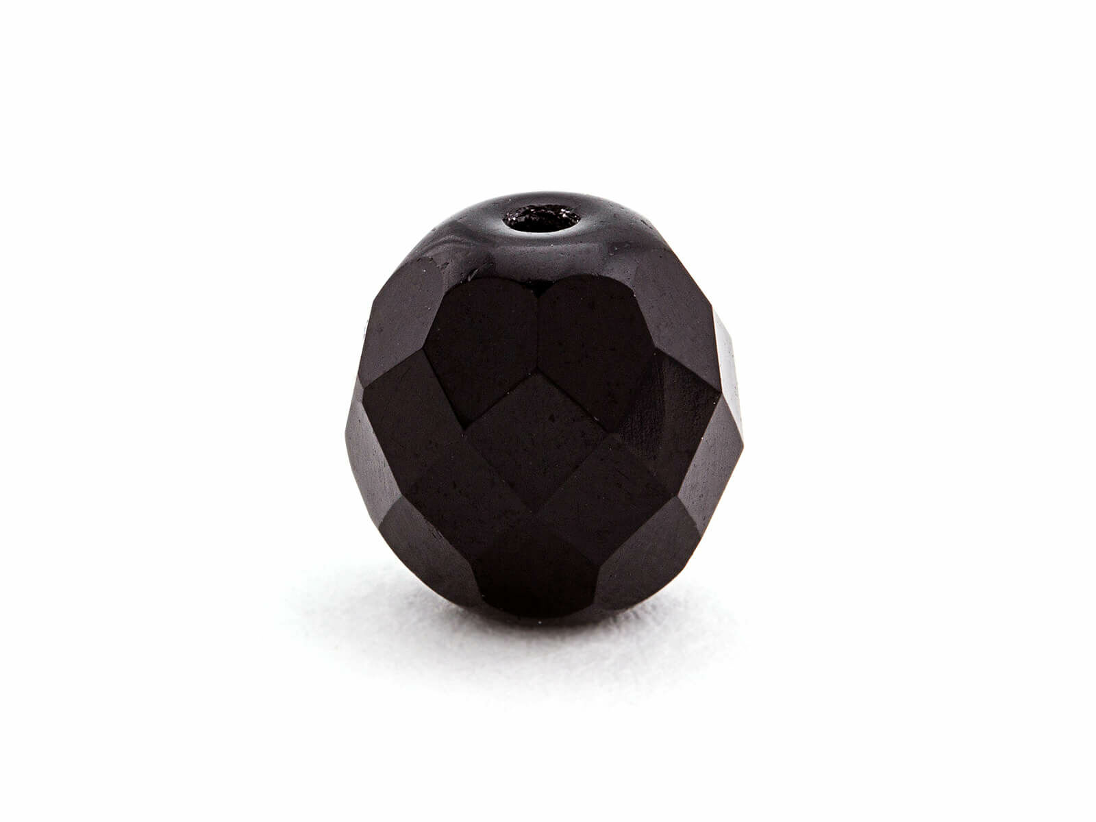 10 mm facettierte Glasperlen - Black (10 Stk.)