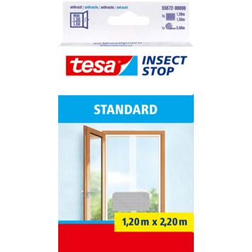tesa Insect Stop deurhor met klittenband Standard 65x220 cm wit 2 stuks