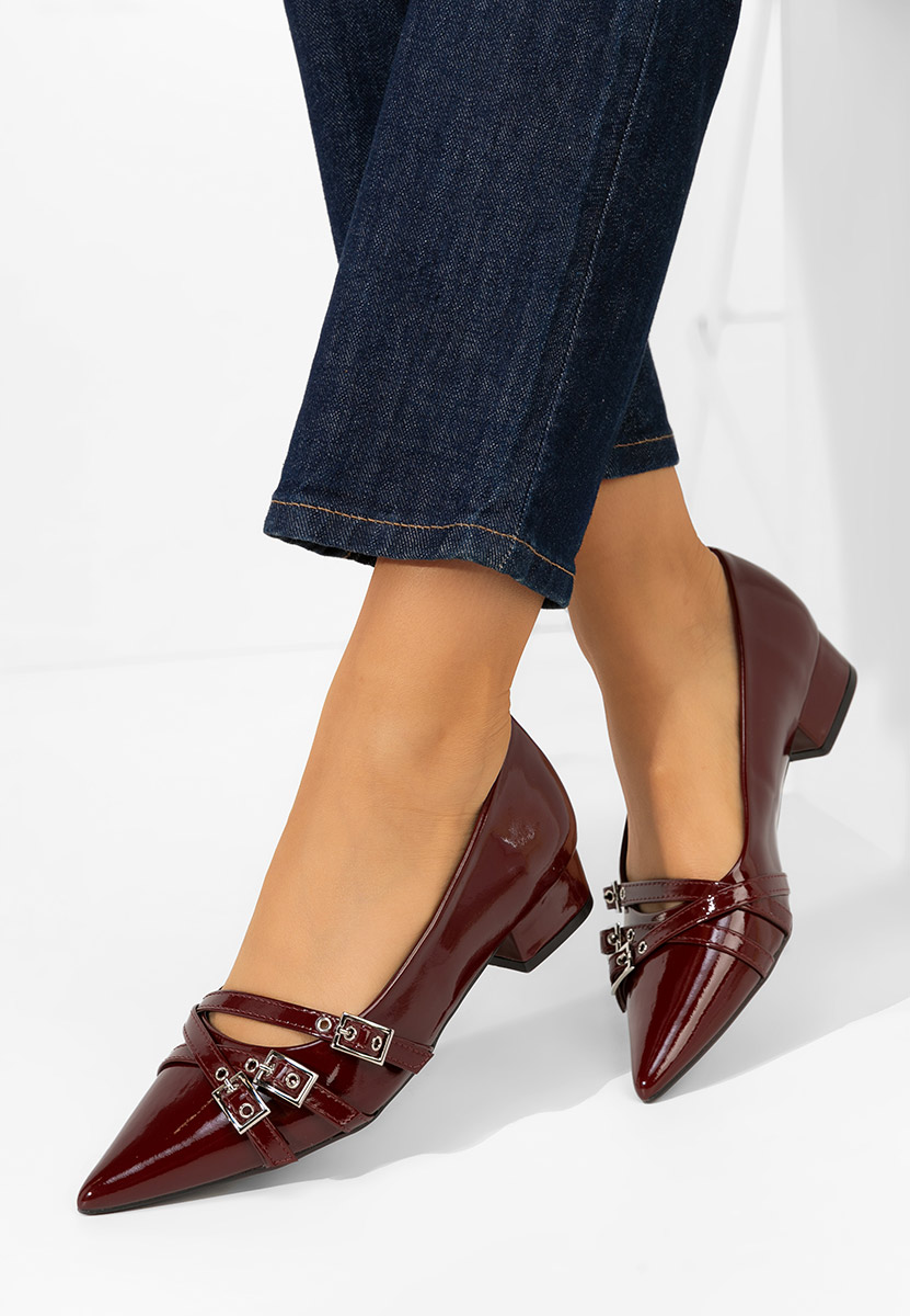 Chaussures à petit talon bordeaux Otisia