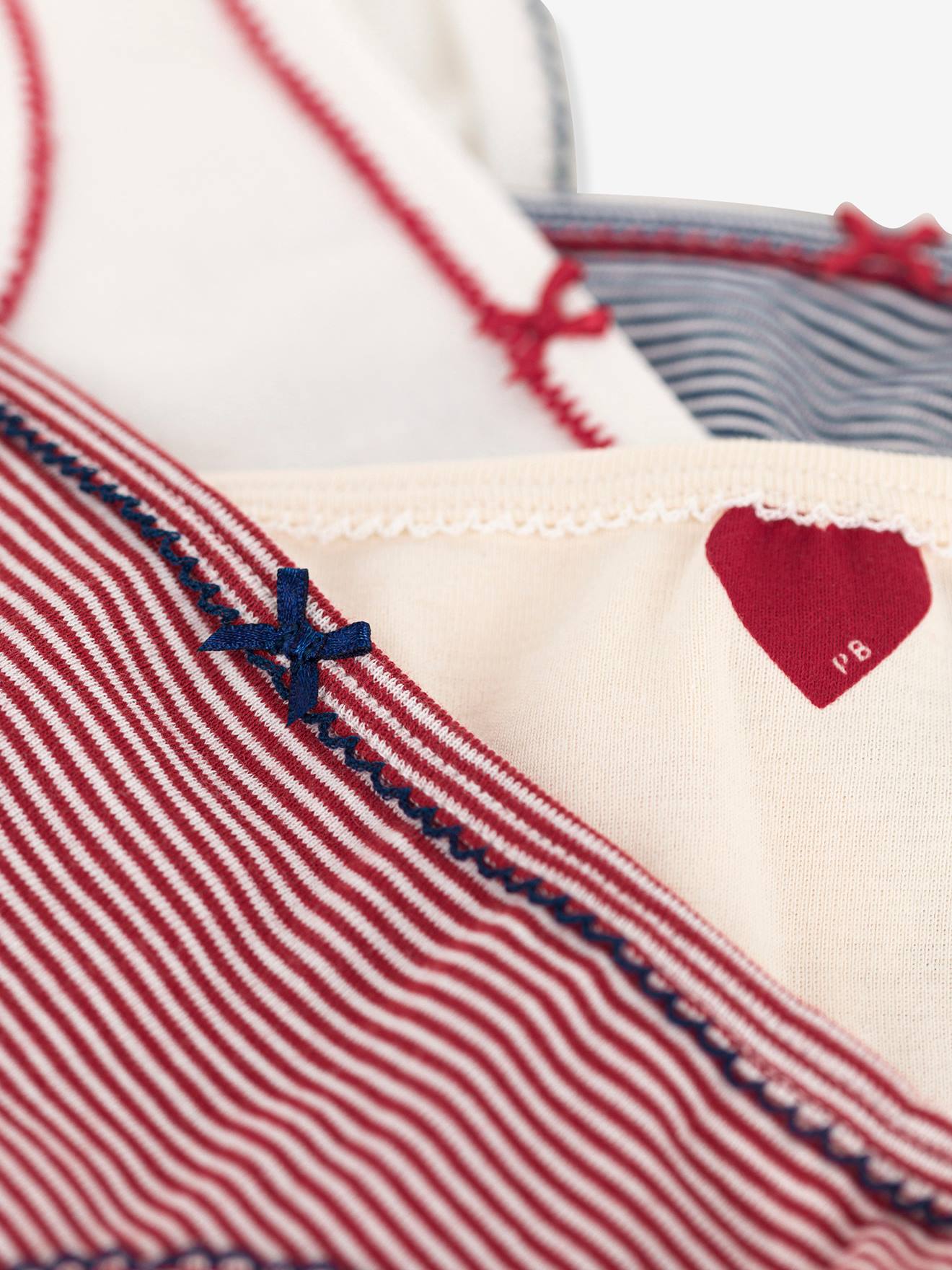 Pacote com 5 calcinhas PETIT BATEAU de algodão orgânico branco