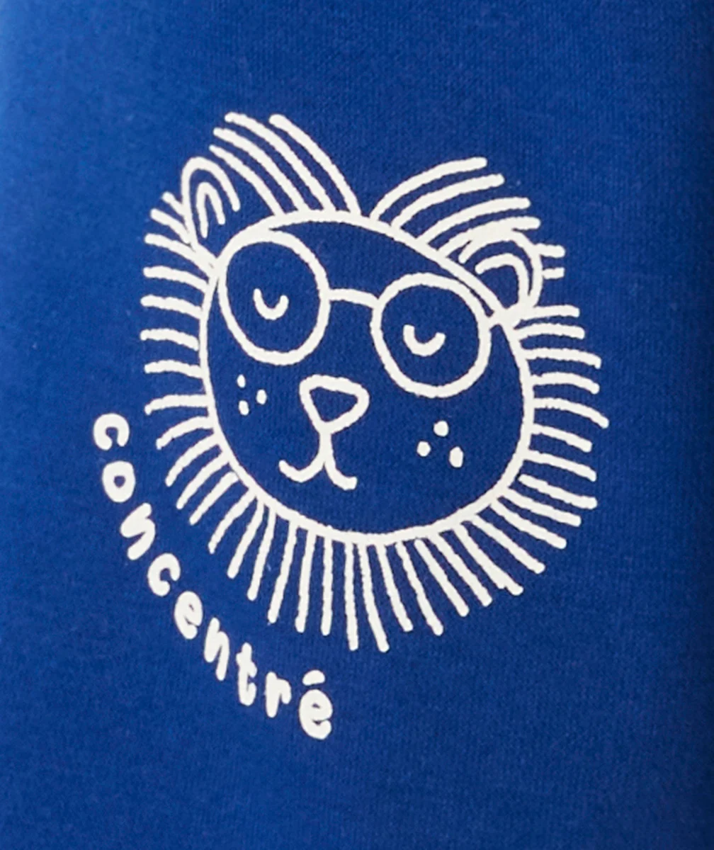 JOGGING BÉBÉ GARÇON EN FIBRES RECYCLÉES BLEU AVEC ANIMAUX