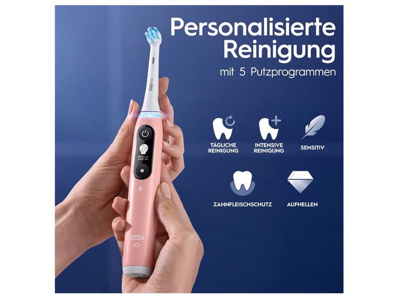 Oral-B Rotationszahnbürste iO Series 6 Pink Sand Elektrische Zahnbürste