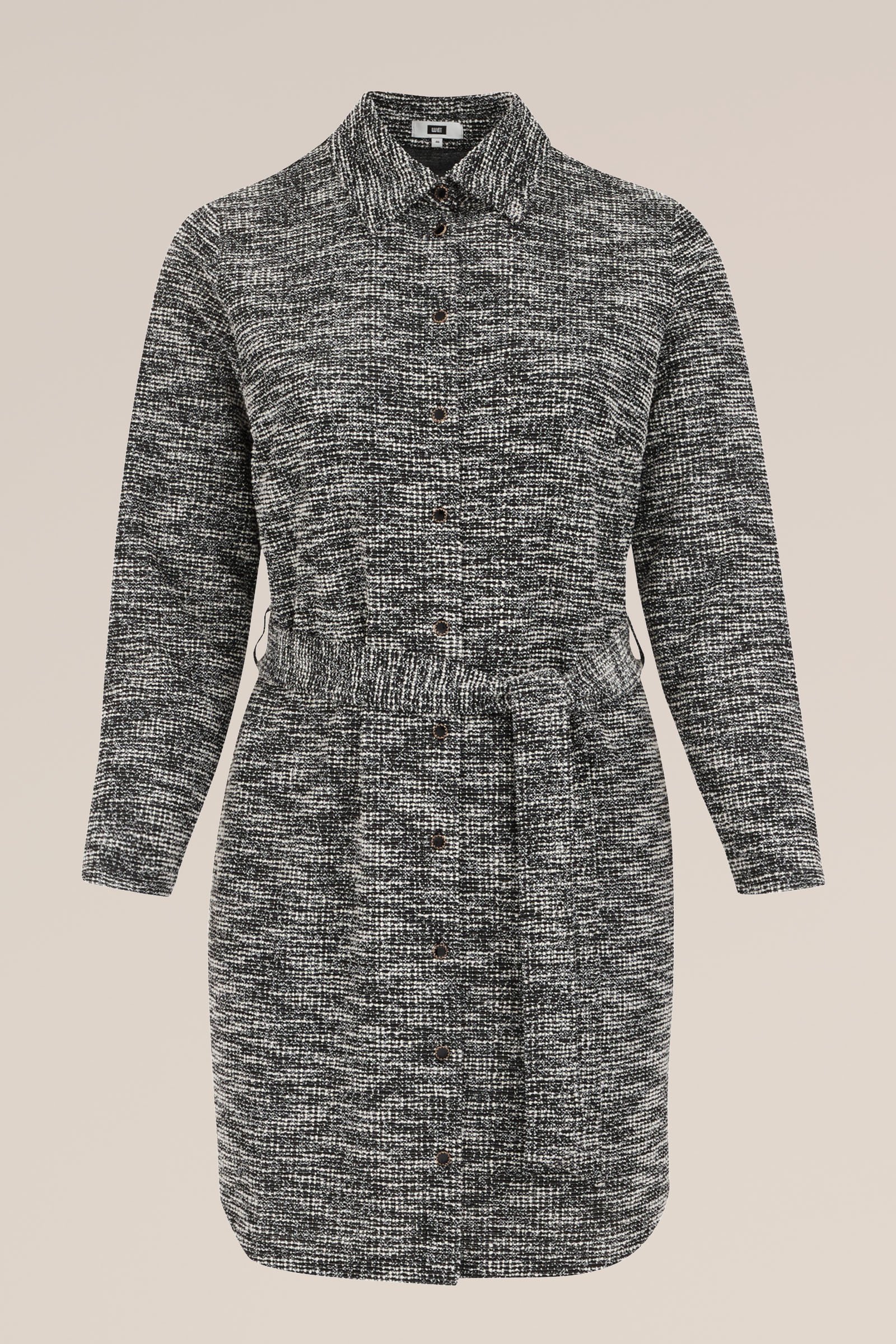 boucle jurk - Curve WE Fashion Zwart