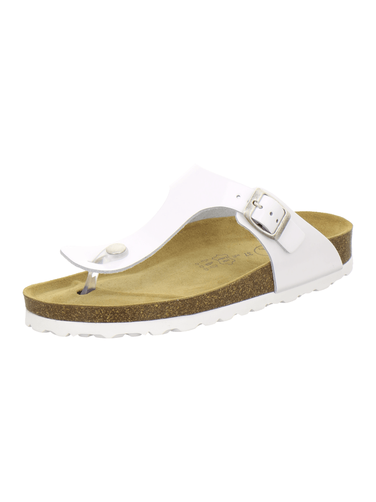 Zehensteg Sandalen Damen weiß