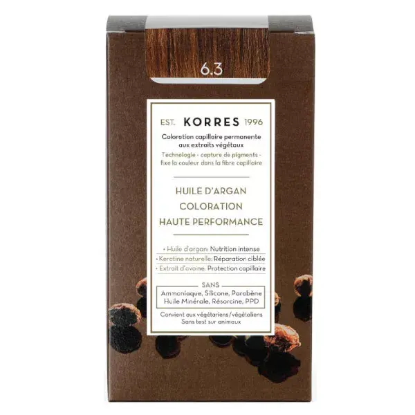 Coloração Korres 6.3 GOLDEN HONEY BLONDE - Argan