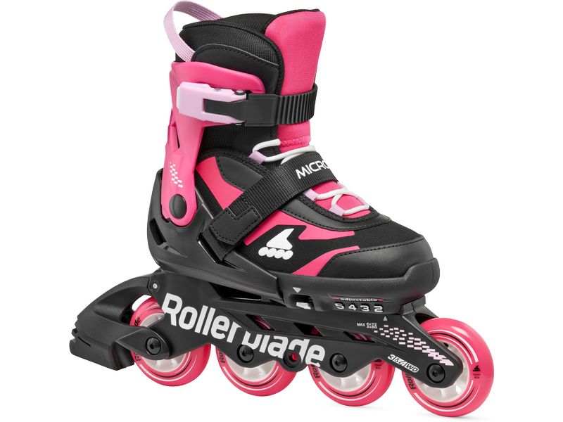 ROLLERBLADE Inline-Skates Microblade Schwarz/Pink, 33-36.5 Verstellbare Inline-Skates für Kinder