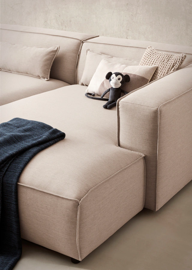 LeGer Home by Lena Gercke Ecksofa »PIARA XXL, Big-Sofa, Cord, Leinenoptik o. Strukturstoff, L-Form« wahlweise Ottomane rechts/links, Kedernaht, extra tiefe Sitzfläche