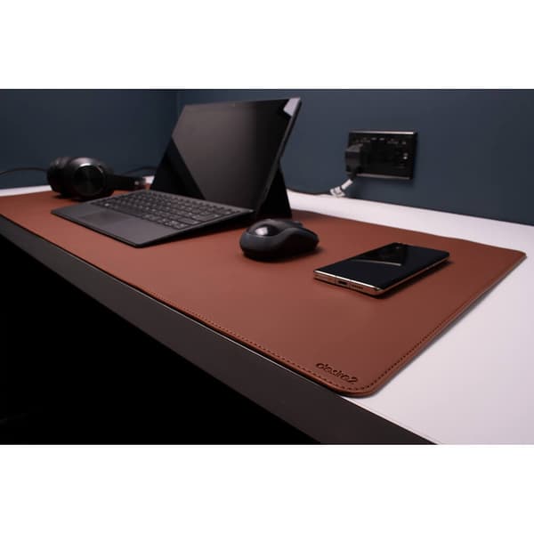 Desire2 Skrivebordsmatte Brunt Vegansk Skinn 400x900mm