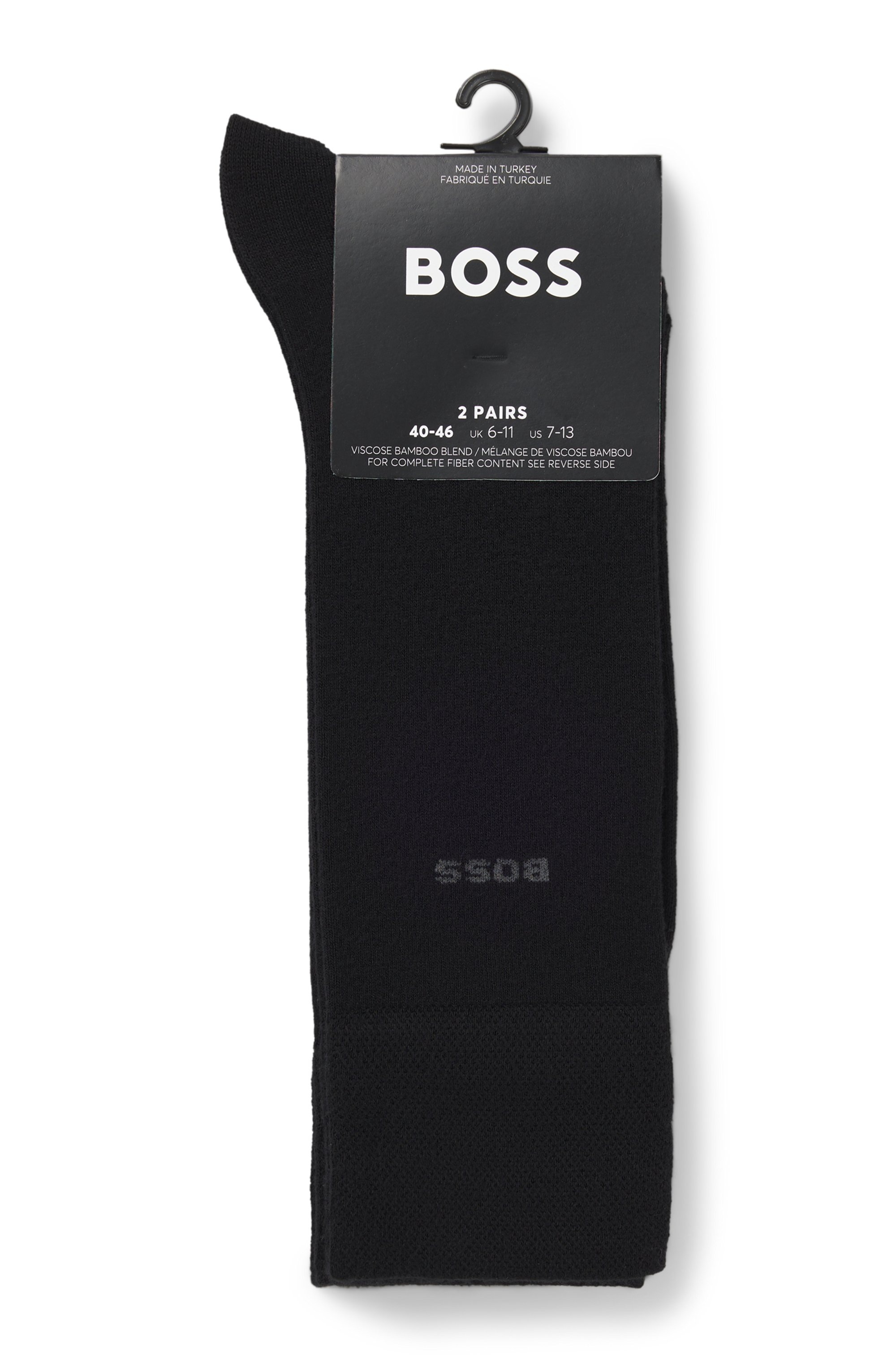 BOSS Businesssocken »2P RS Bamboo 1027« Packung, 2 Paar tlg. mit Strickbündchen