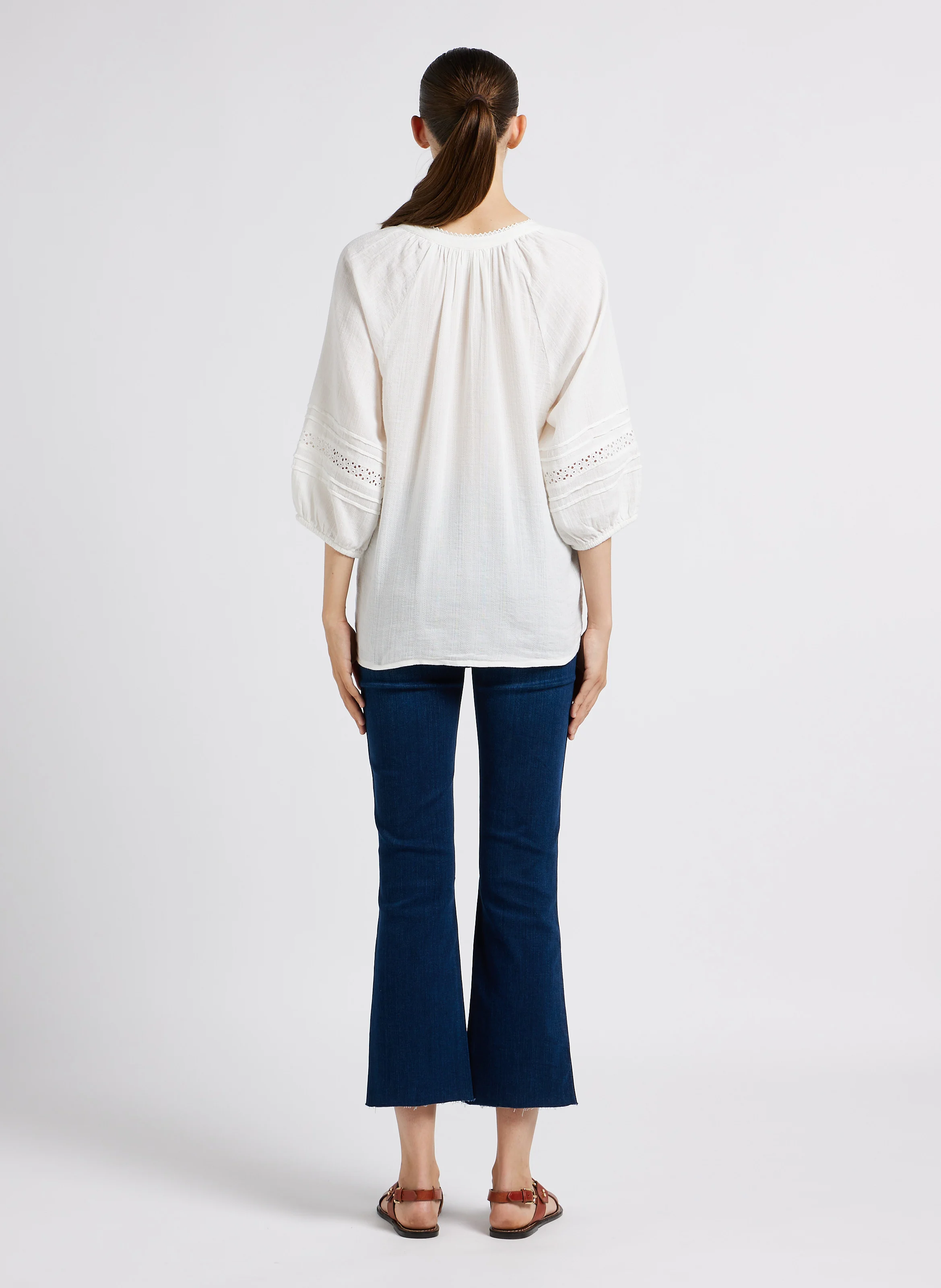 ILLUSION OPULENT - Jean droit en coton mélangé| Bleu