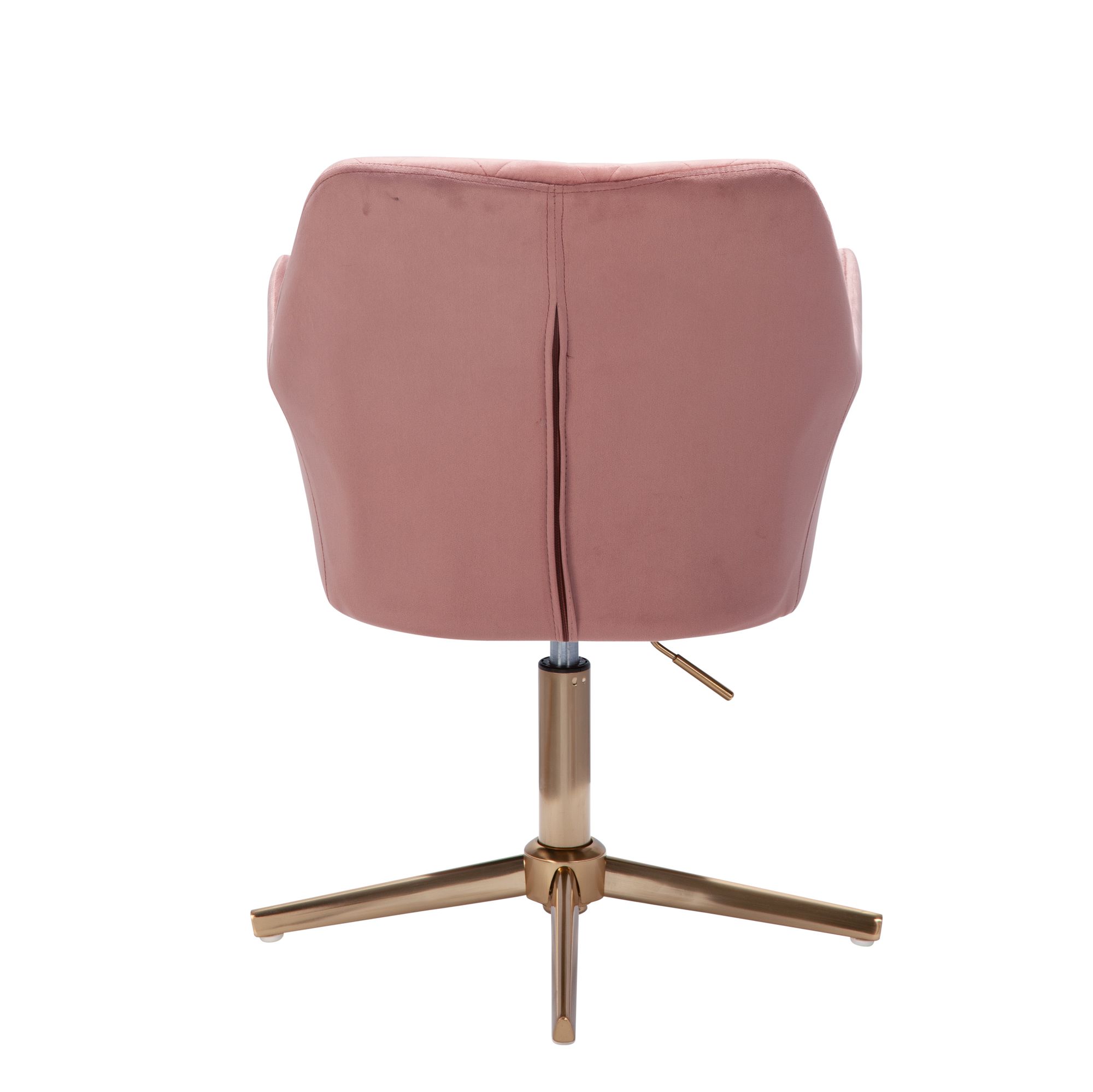 KADIMA DESIGN Sessel-Drehstuhl TANARO: Samtbezug, Eisenuntergestell, Armlehnen, 360° drehbar, Polyesterstoff.