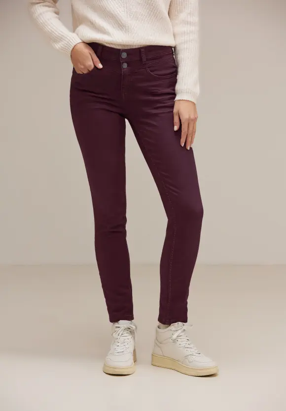Farbige Slim Fit Jeans - plummy wine washed