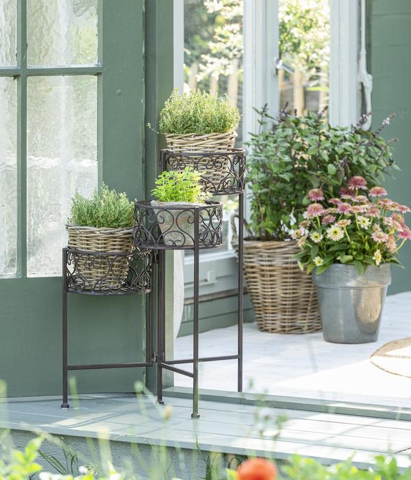 Dehner Blumenhocker Antik, ca. B49/H65/T37,5