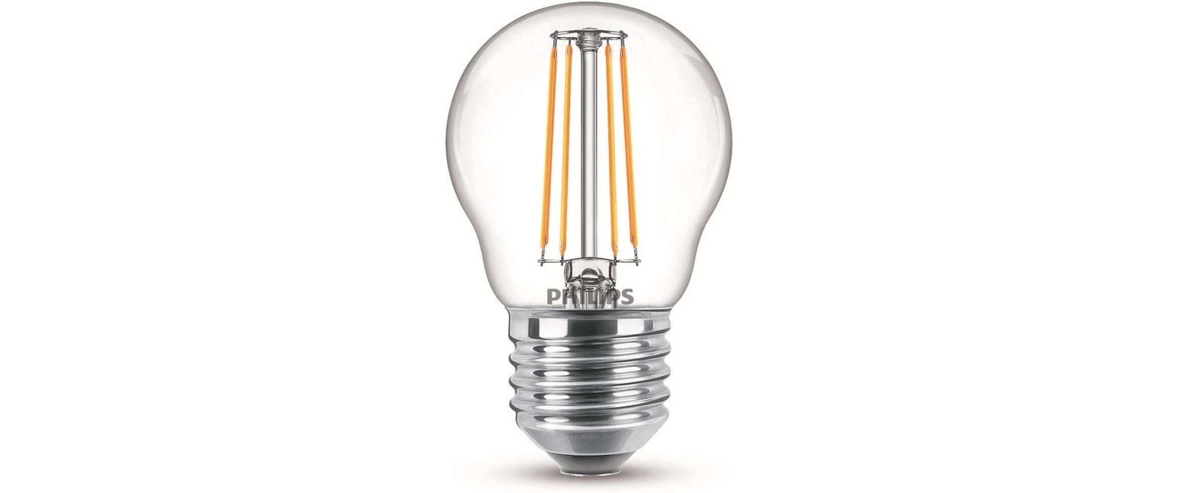 Lampe LEDcla 40W E27 P45 WW CL ND WarmweissLeuchtmittel P45 mit klarem Glas
