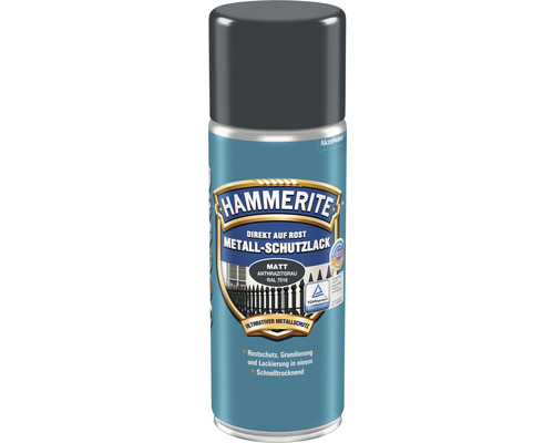 Hammerite Metaalbeschermende Verfspray, Mat Antraciet, 400 ml