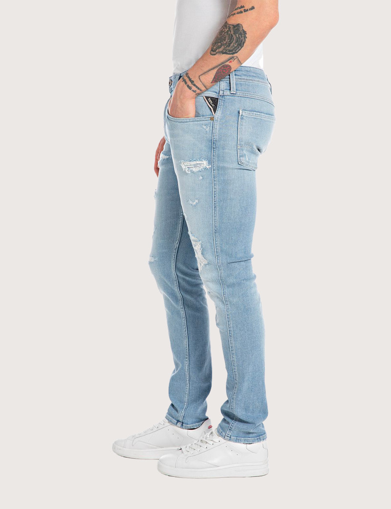 REPLAY JEAN HOMME SLIM ANBASS BLEU CLAIR 658