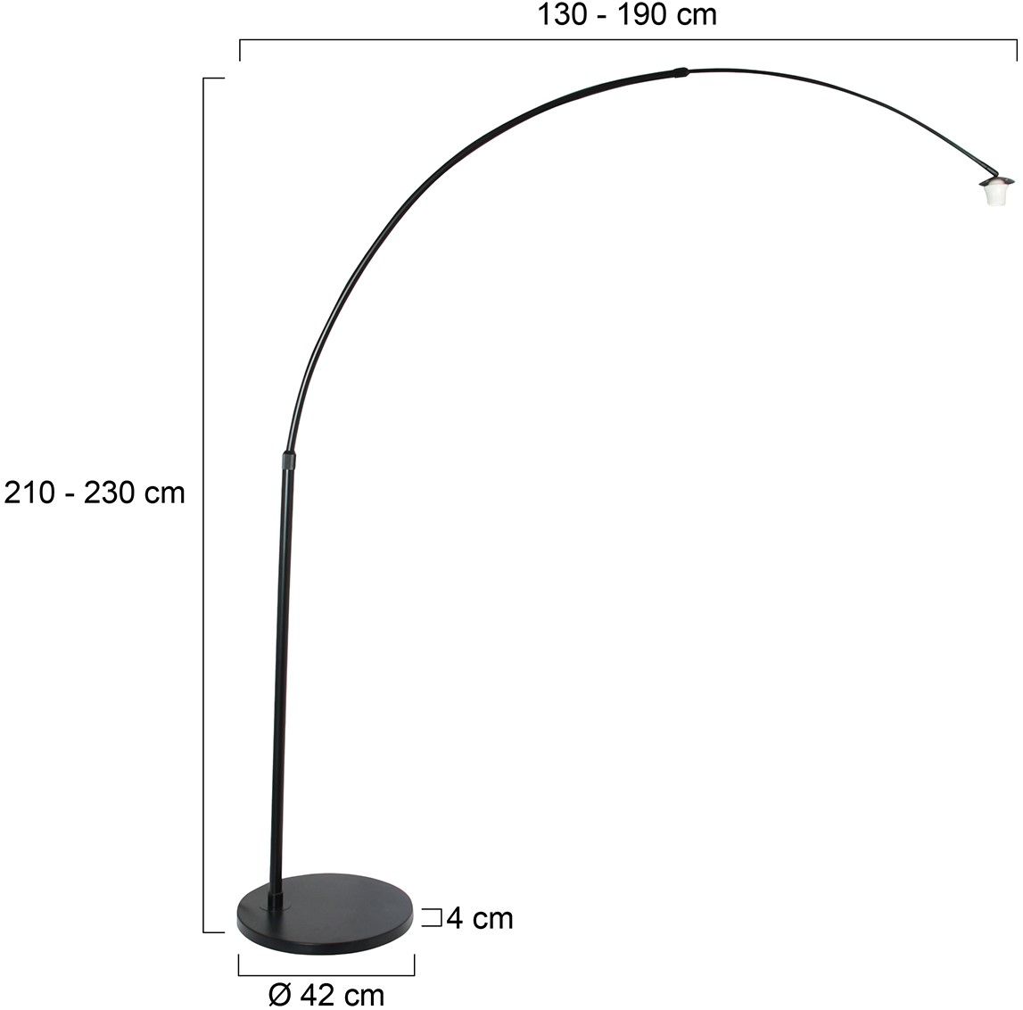 Vloerlamp 7268ZW Sparkled Light B42 x D160 cm