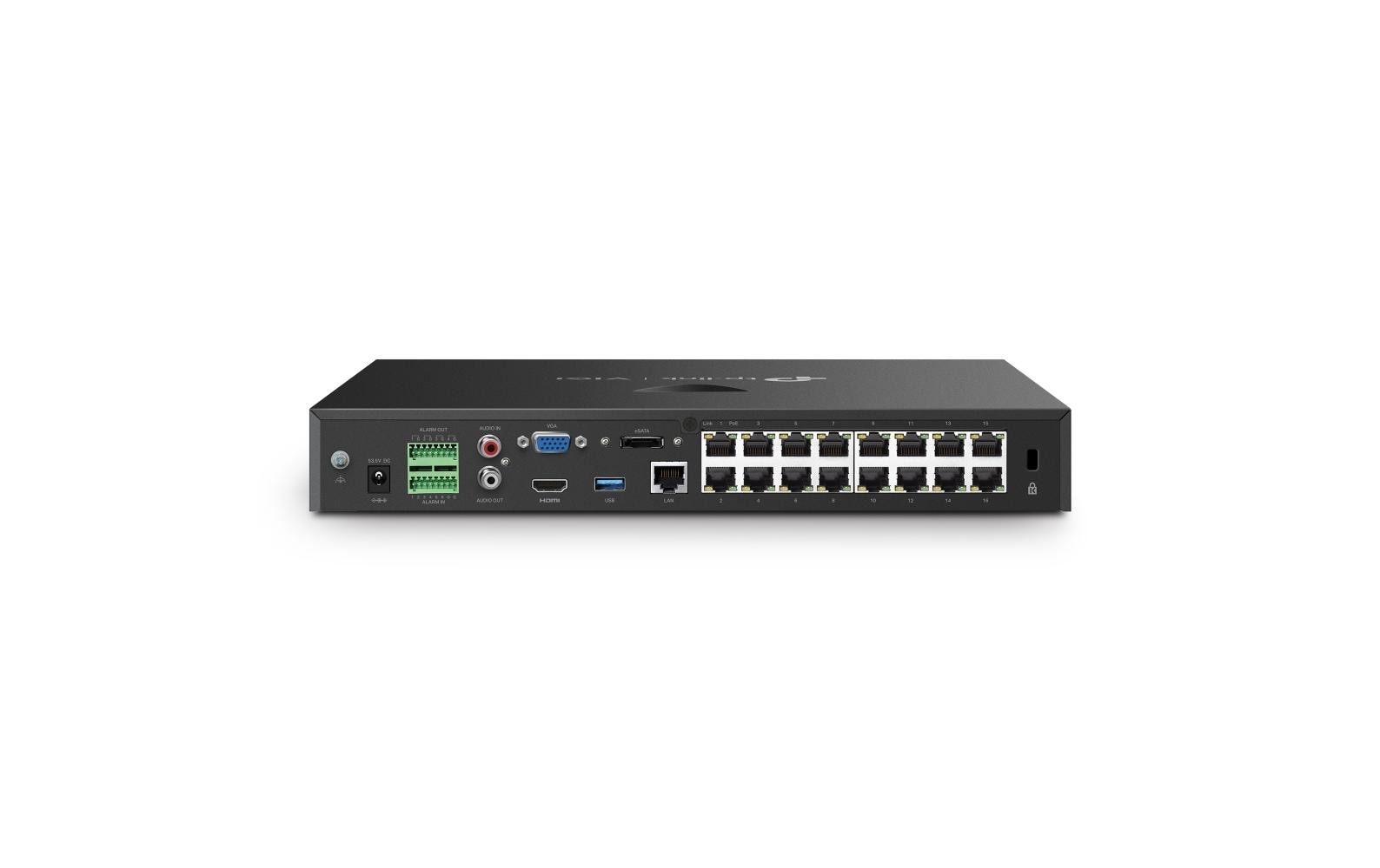 Netzwerkrekorder + VIGI NVR2016H-16MP 0 TB, 16 Kanal<br>VIGI 16-Kanal PoE+ Netzwerk-Videorekorder Integrierte 2 TB-Festplatte