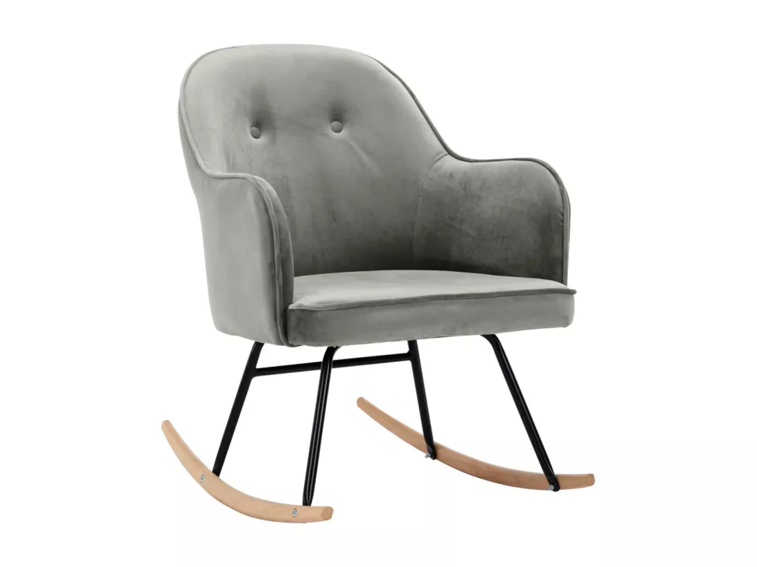 Chaise à bascule Gris Velours