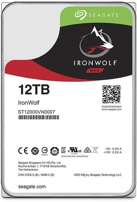 Seagate IronWolf ST12000VN0008 - Harddisk - 12 TB - intern - 3,5