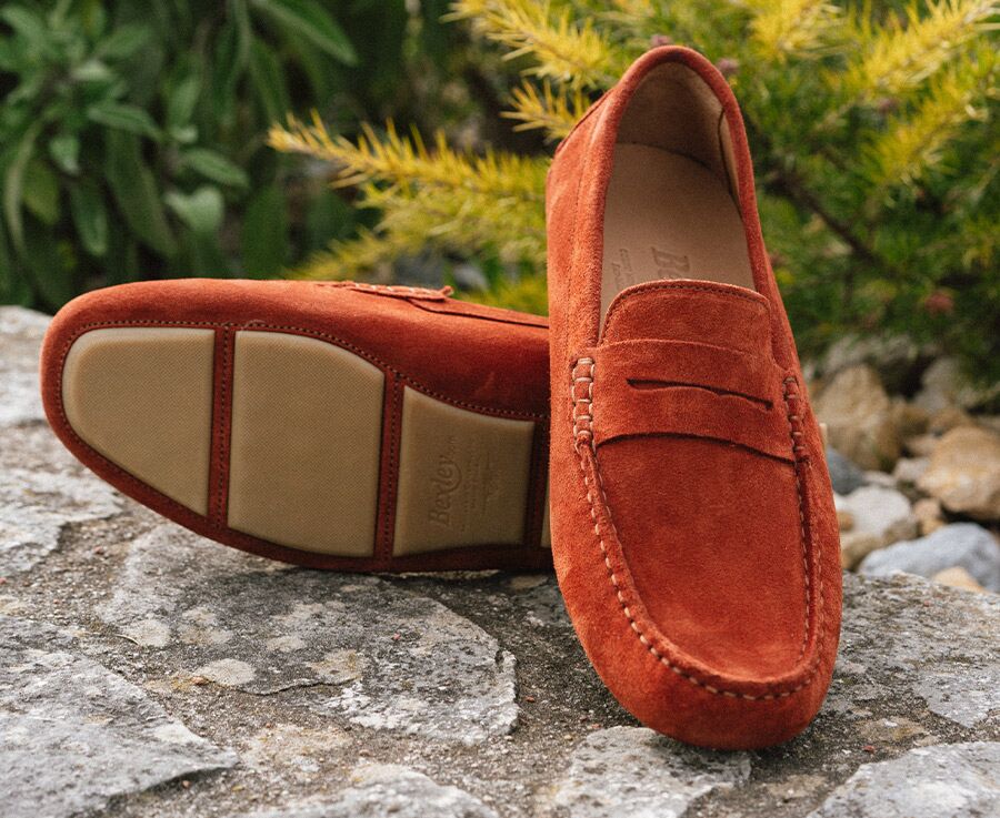 Mocassin homme été Velours Brique - SEACREST II