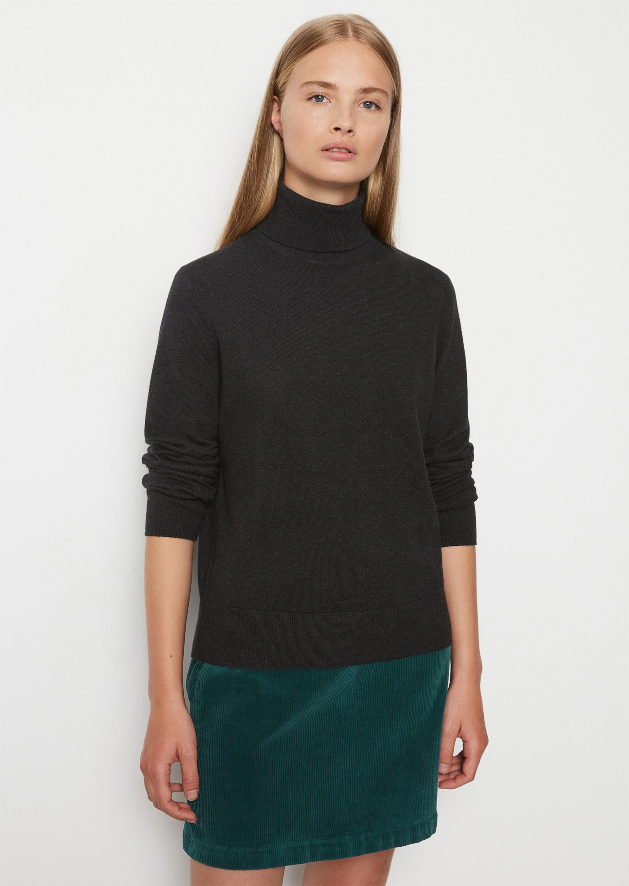 Rollkragenpullover regularaus Soft Cotton Stretch