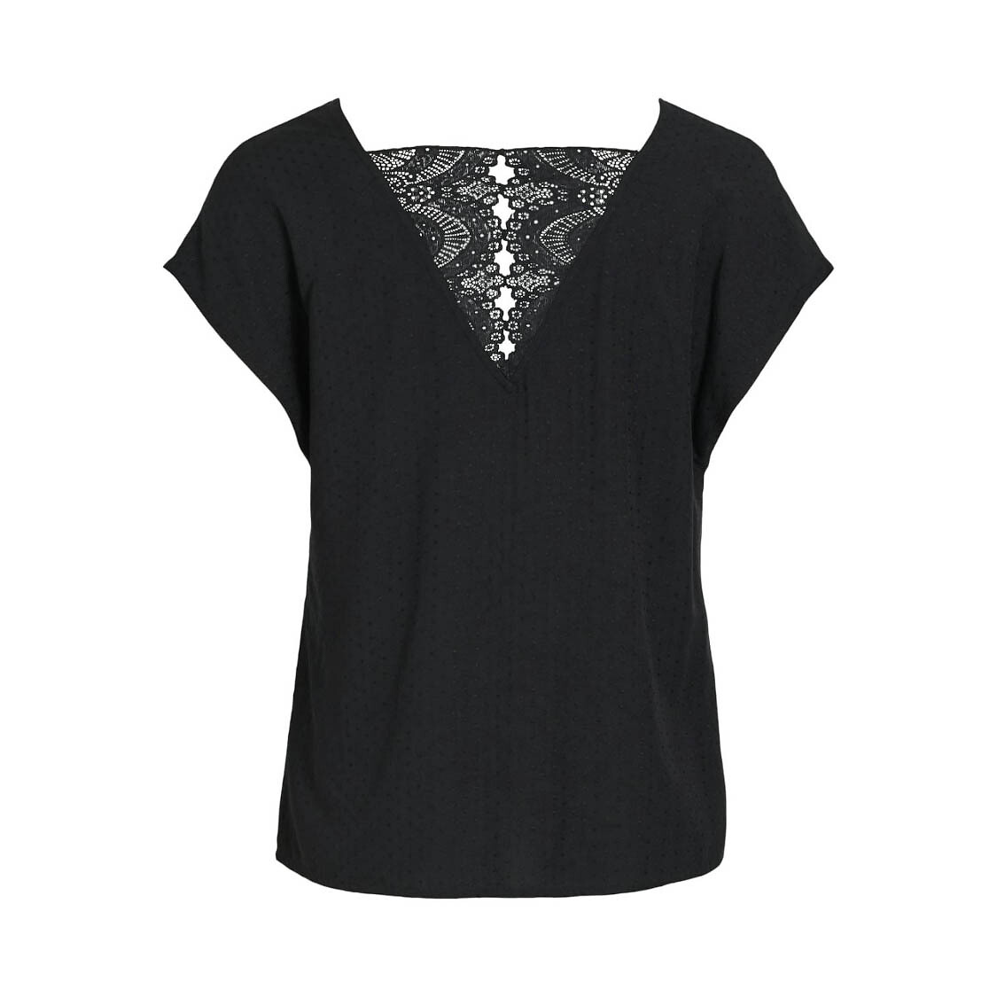 VILA<br>Blusa de manga curta com costas em renda