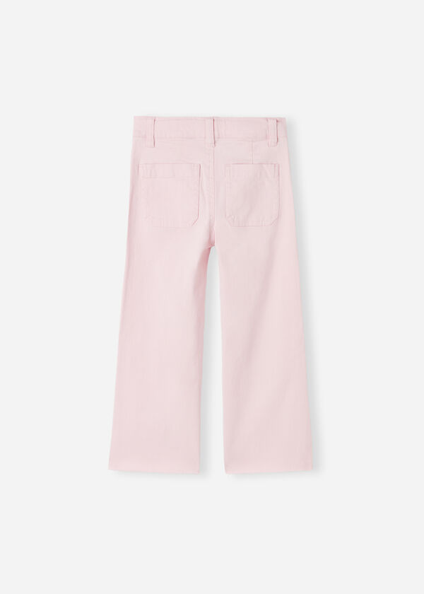 Calça jeans flare tie-dye para meninas