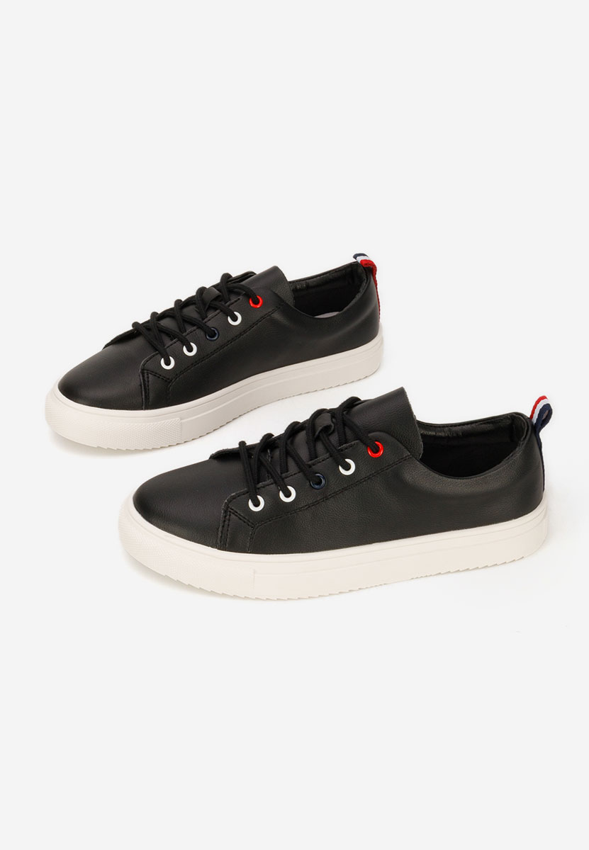 Chaussures casual femme en cuir noirs Cataleia