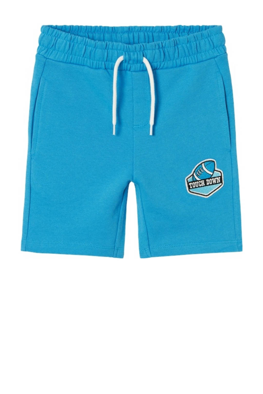 NAME IT sweatshort NKMDALOVAN met printopdruk blauw